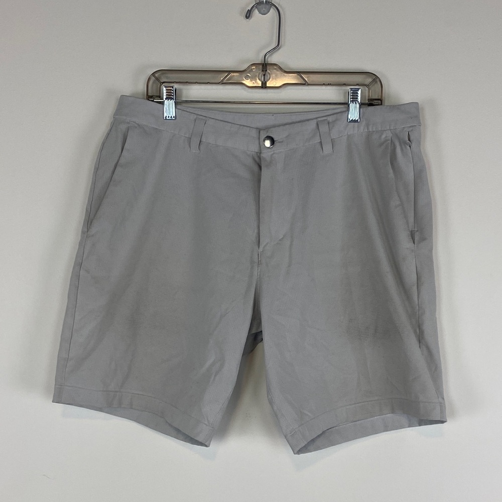 lululemon athletica Light Gray Flat-Front Shorts